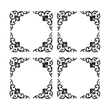 funlife Corner Filigreel Tile Decorative Floral Pattern Mirror PS Plastic Wall Stickers Non Glass...