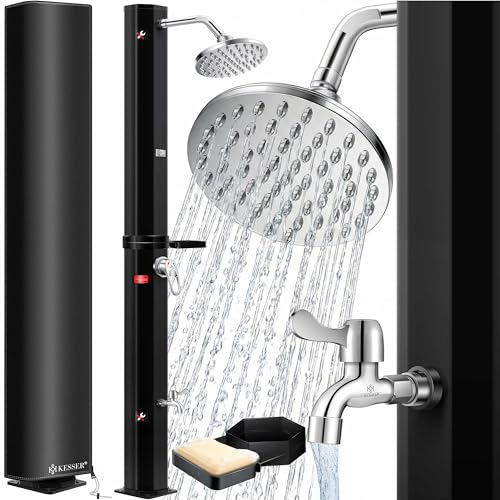 KESSER® Solardusche 60 Liter Solar Gartendusche inkl. Metall-Duschablage...