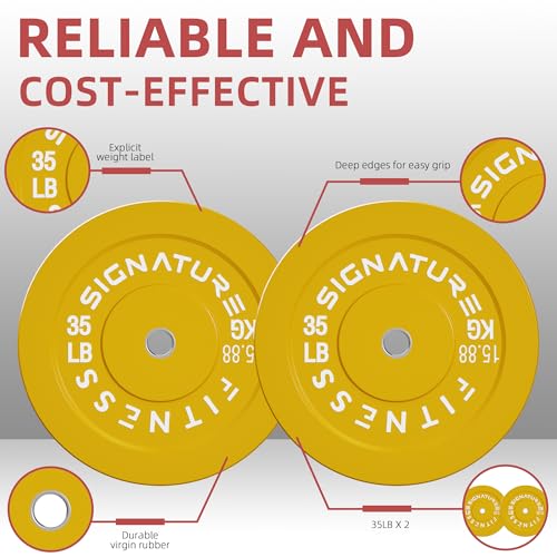 Image of Fitvids 2-Inch Olympic Rubber Weight Plates Sets, Bumper Plates Set Barbell with Mat for Strength Training, 80-370 Lbs Multiple Options