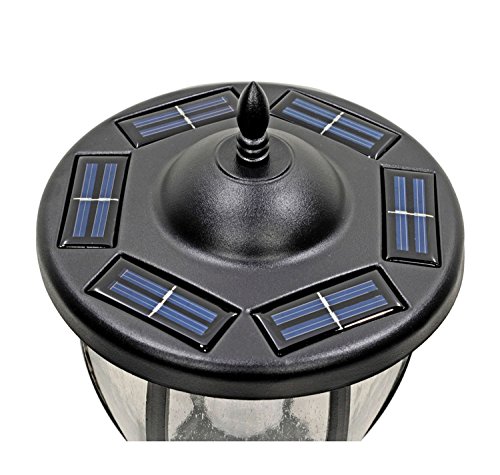 Nature Power Products 23107 Solar Powered LED Lamp Post & Planter, Black