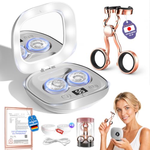 Image of Ultrasonic Contact Lens Cleaner and Contact Lens Applicator Tool Kit（Grey+Rose Gold)