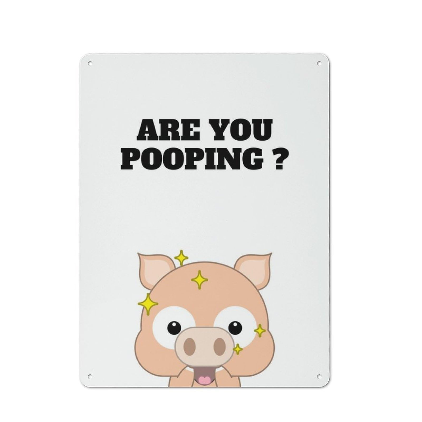 Junmoney Pig Are You Pooping Animal For Garden Room Or Summerhouse, Rustic Tin Sign 40X30cm, Tin Sign Wall Decor For Garden Rooms And Summerhouses