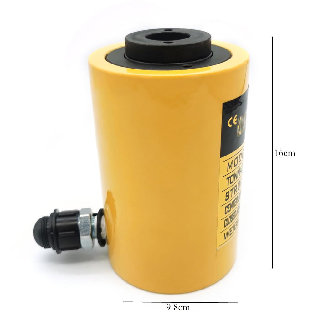 20T 160Mm Hub Hohlzylinder Hydraulikzylinder Hohlkolbenzylinder Kolbenweg Jack Hohl Single Acting Hydraulic Ram Cylinder Einzelwirkender Arbeitshub Geraderichten FüR GebäUde Und BrüCken