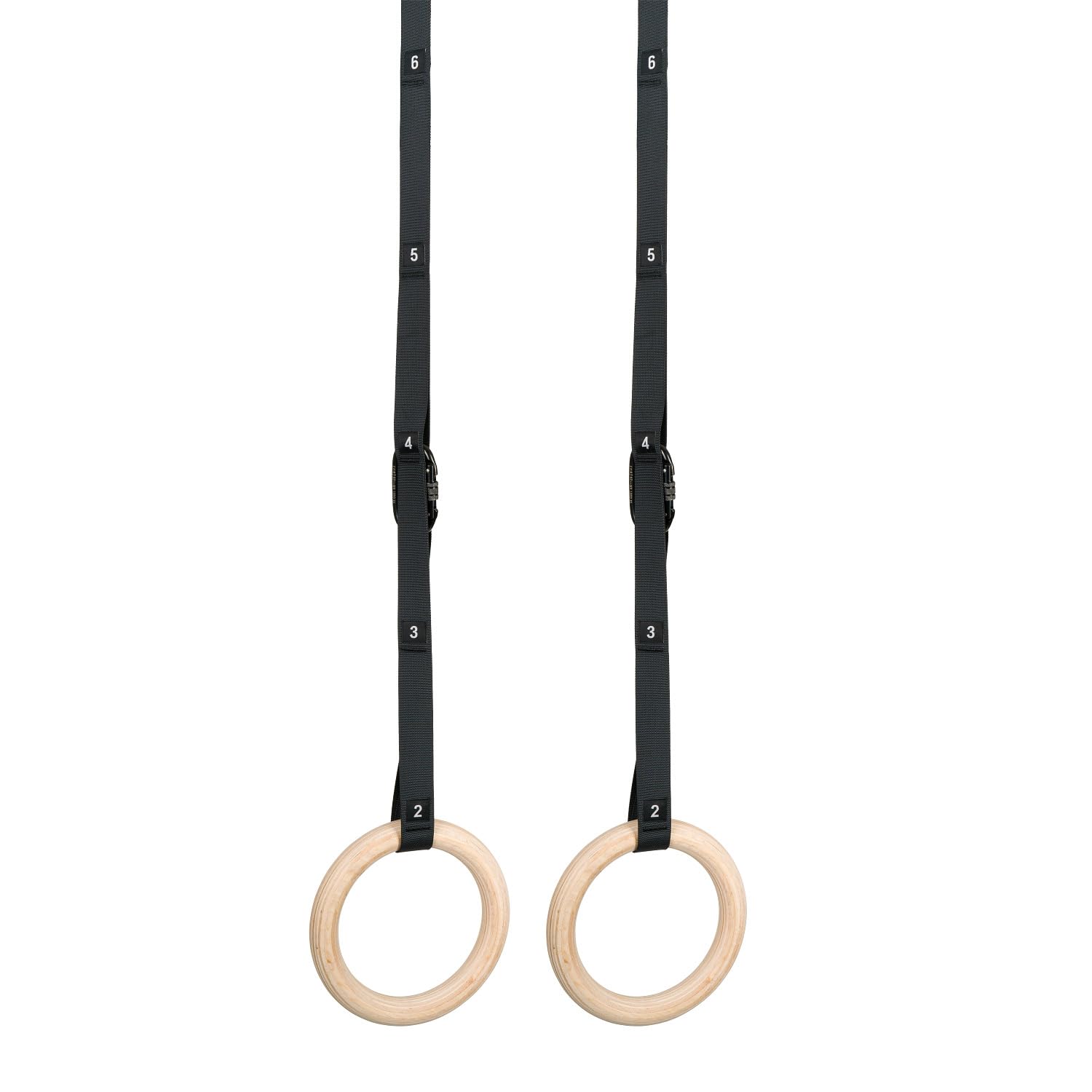 Sport-Thieme Indoor-Turnringe | Gymnastikringe Set | Gym Rings mit verstellbarem Gurt und Karabiner| Fitnessringe Indoor | Belastbarkeit: bis 200 kg | Markenqualität