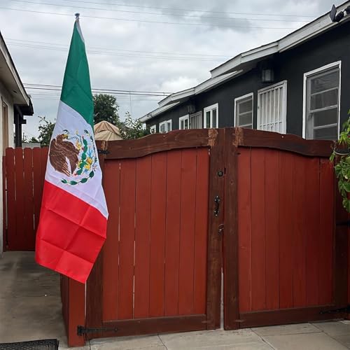 AMZFLAG Mexican Flag 2x3 ft Heavy Duty Bandera de Mexico for Outside Embroidered Mexico Flags Vivid Color MX National Flags Outdoor with 2 Brass Grommet 24x36 Inches Polyester by AMZFLAG - Image 5
