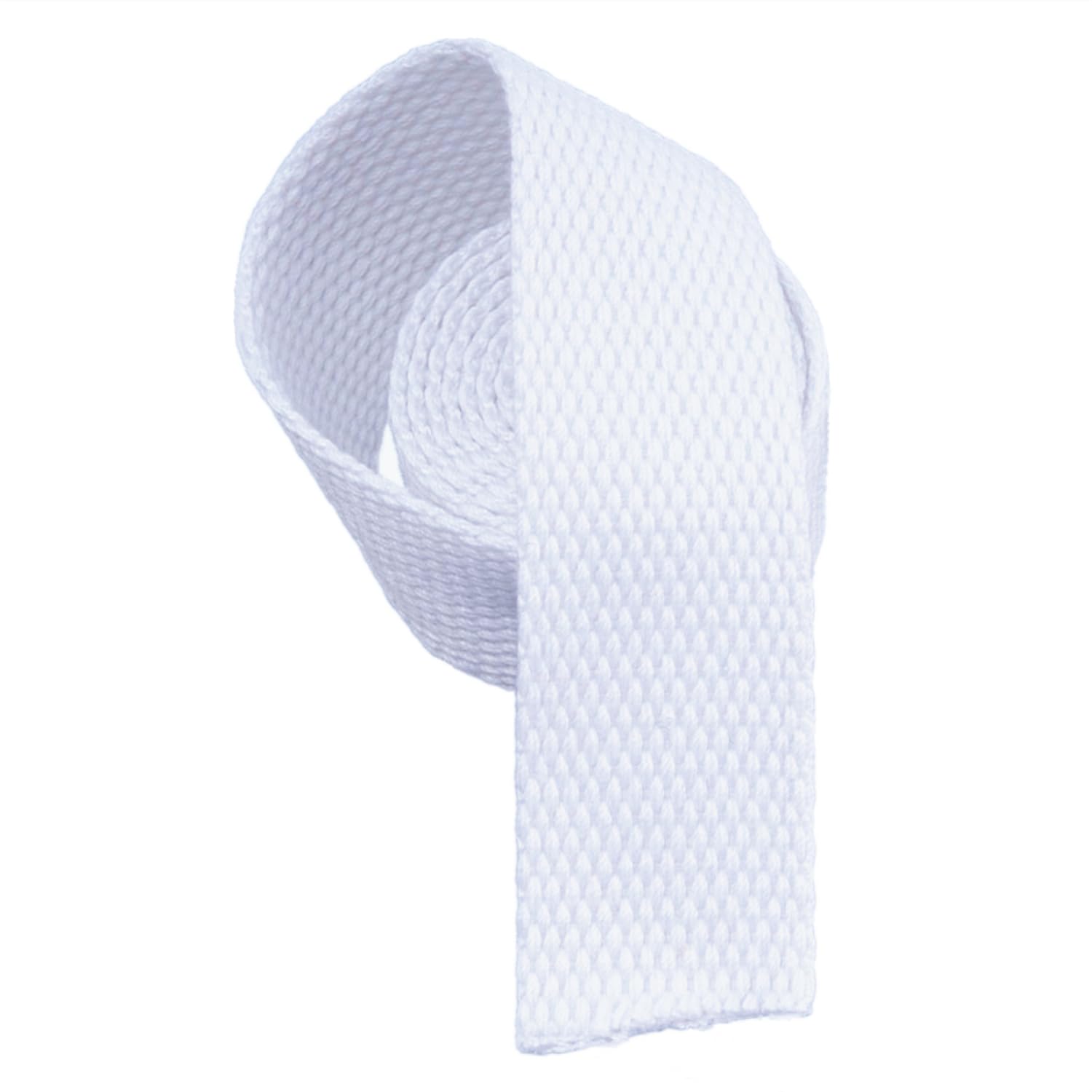 Cinta de algodón Correa de cincha Gruesa, poliéster algodón Espiga Multicolor 38 mm 5-20 Yardas(White,20 Yard)
