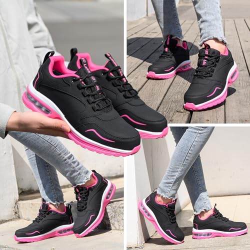 Image of LANSNBO Waterproof Steel Toe Shoes for Women Non Slip Sneakers