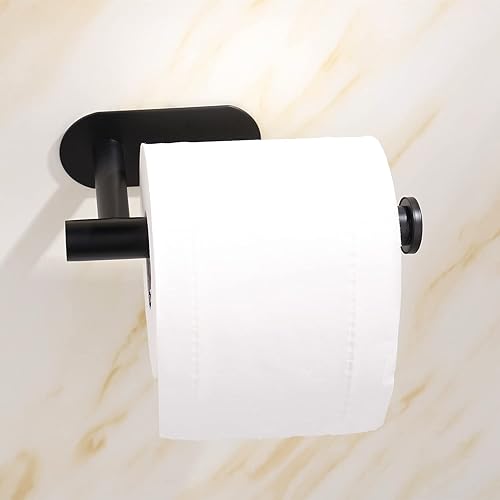 Miniatura 8 de Paquete de 2 soportes para papel higiénico autoadhesivo, soporte de pared para baño y baño, sin taladrar SUS304, plateado inoxidable