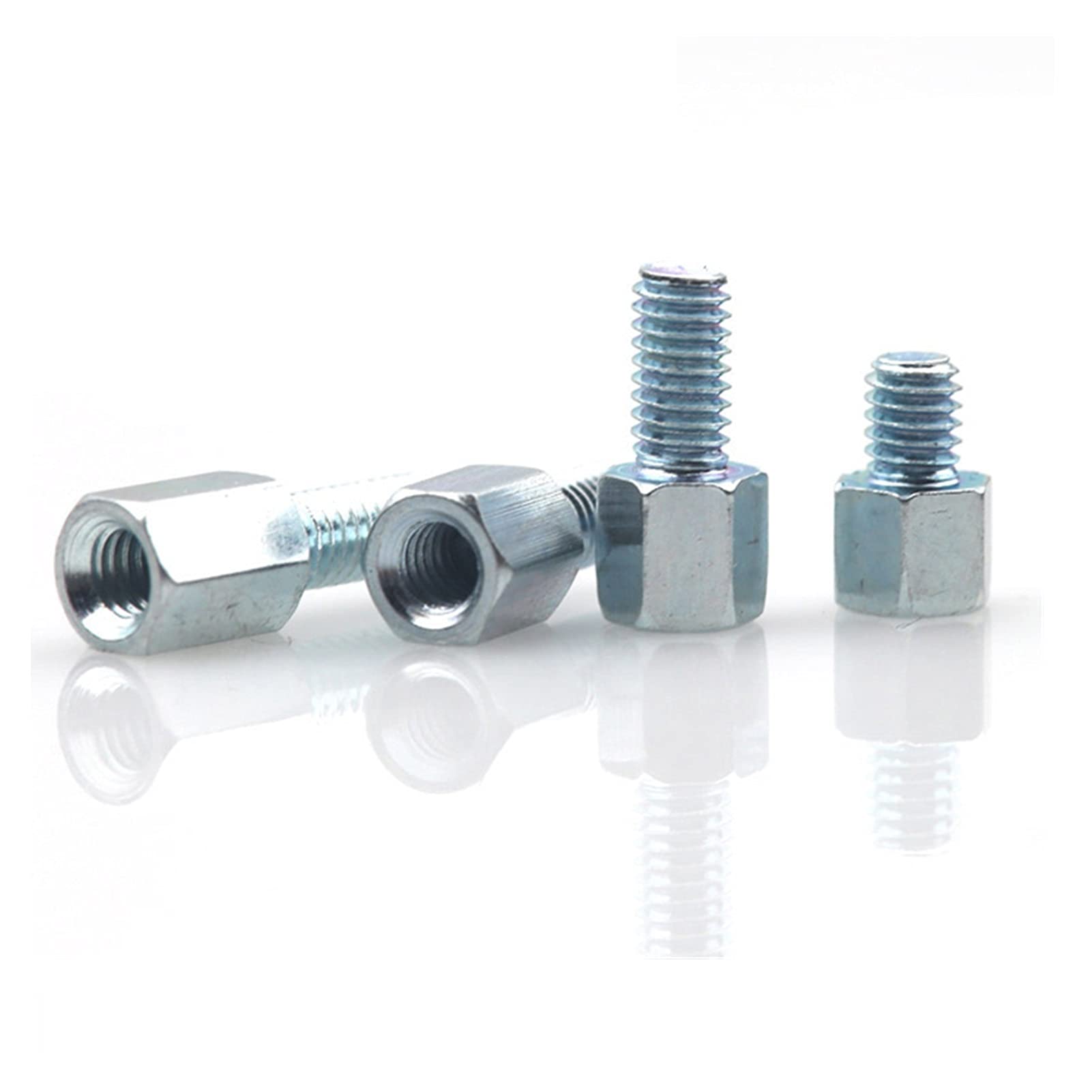 SUOFEILAIMU-PHONE CASE M3 M4 M5 M6 M8 Hex Zinc-Plated Steel Standoffs Pillars Mount Hexagon PCB Motherboard Small Tools (Length : 6mm (20pcs), Size : M3 (Thread 6mm))