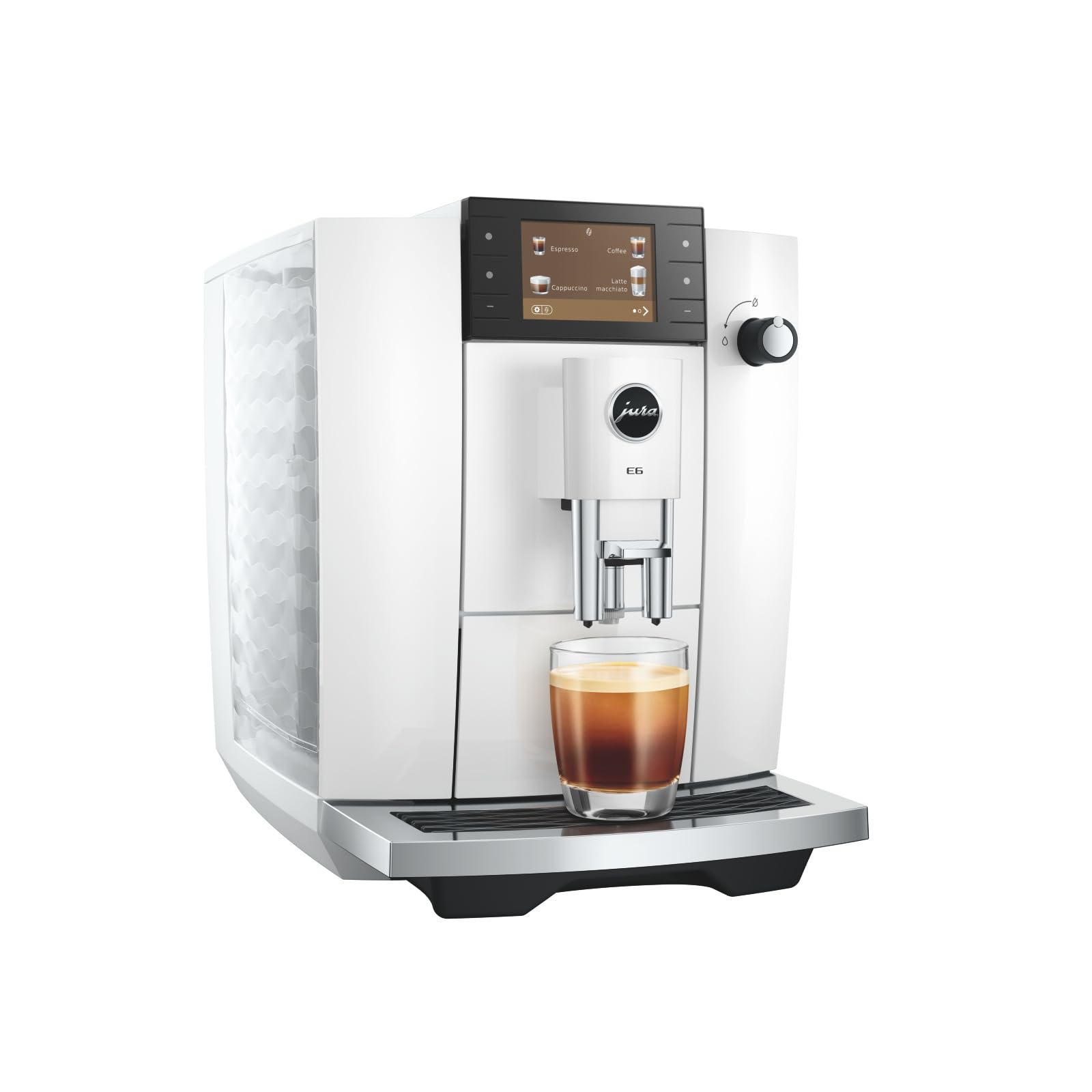 Jura - E6 Piano White (ED) - Macchina da Caffè Automatica con display da 3,5” a colori,17 Specialità, estrazione Light Brew e P.A.G.2