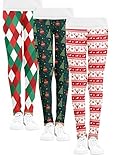 Generic Multipack Christmas Printed Girls' Leggings Thicker Edition Stretch Tights 10-11Y ,10-11 Years
