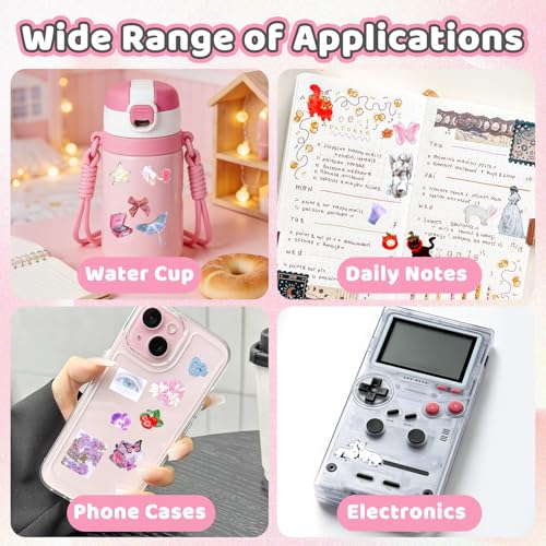 Image of 990Pcs Cute Scrapbook Stickers Travel Y2k Japanese Sticker Book for Adult Kawaii Korean Stickers for Journaling Laser Aesthetic Sticker Glitter Toploader Decor for DIY Card Art Craft 30 Page Starburst