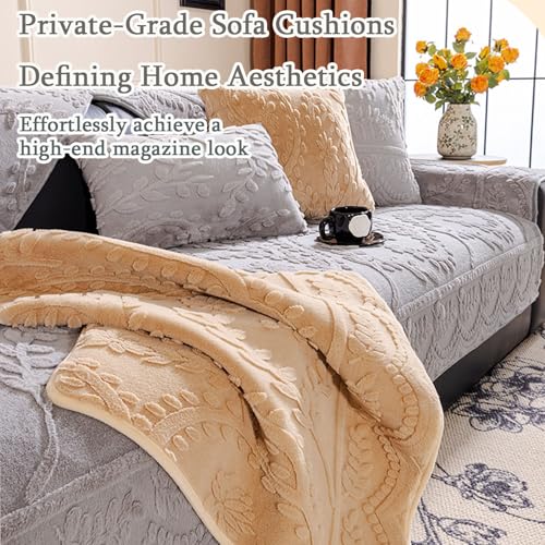 Coussin de canapé en fourrure lavable pour canapé modulable 4 places - 5