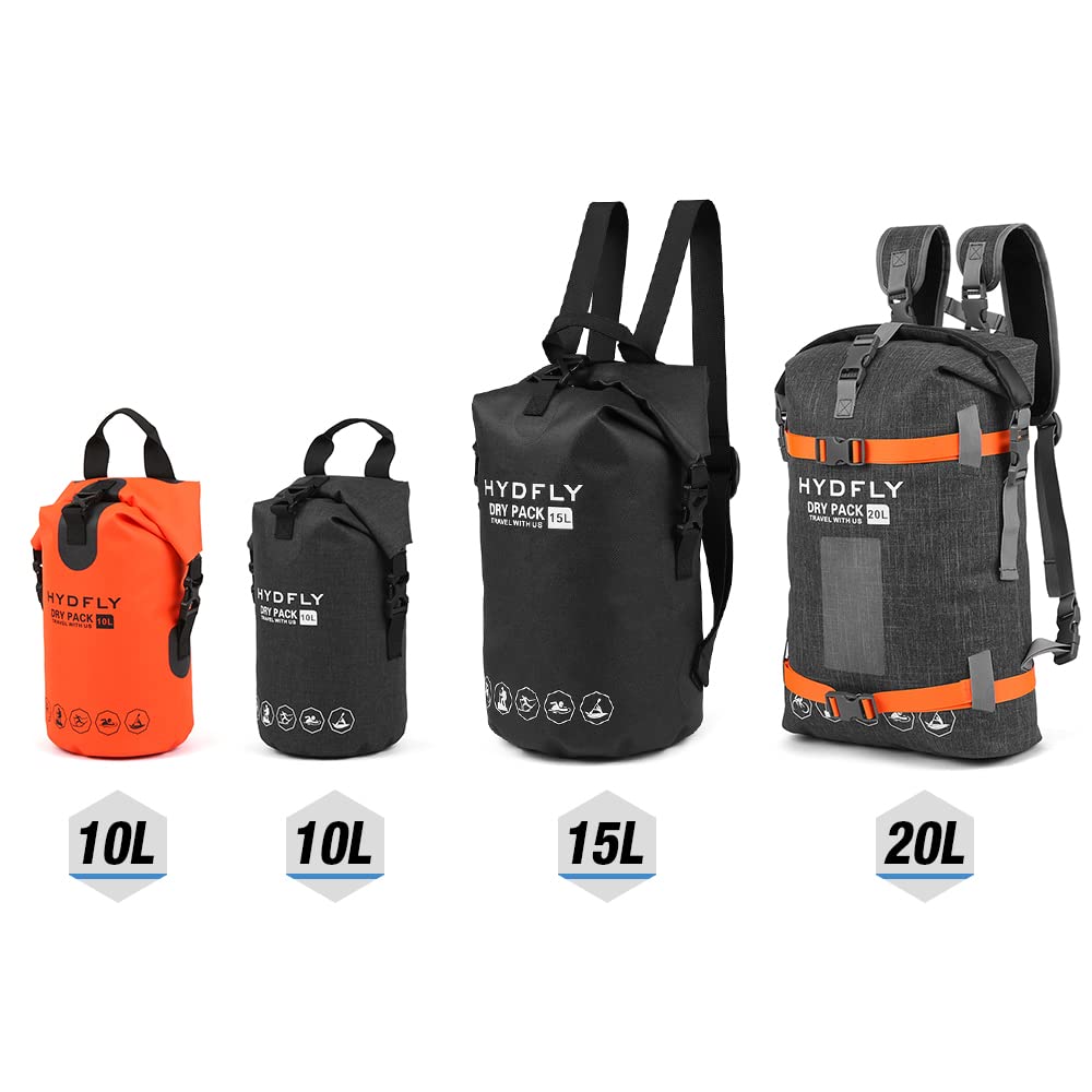 Sac à Dos imperméable à l'eau en Plein air River Trekking Sac à Dos Flottant et Flottant à la dérive Natation Sac à Sec pour Sports Nautiques 10L / 15L / 20L,Outdoor Sac Sac de Sport TPU sa