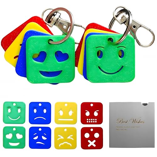 Emotions Keychain for Kids – Visual Non-Verbal Communication Aid for Mood & Behavior | Calming Tools for Anxiety, Autism, ADHD, SPED, Speech Therapy, Gift-Ready