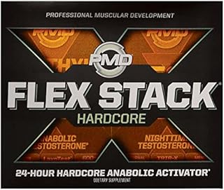 PMD Sports Flex Stack Hardcore 24-Hour Healthy Testosterone Stack For Increased Muscle Mass, Strength, Reduce Soreness, Libido And Restful Sleep - Methyl Andro Hardcore 90 Capsules, Z-Test 90 Capsules