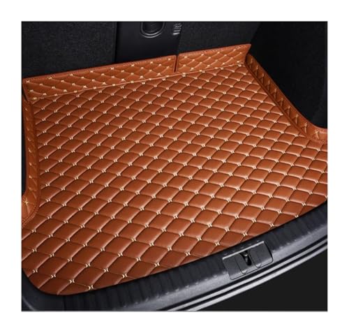 Tapis de coffre pour BMW Série 3 F30 2011-2019 en cuir PU marron sur mesure
