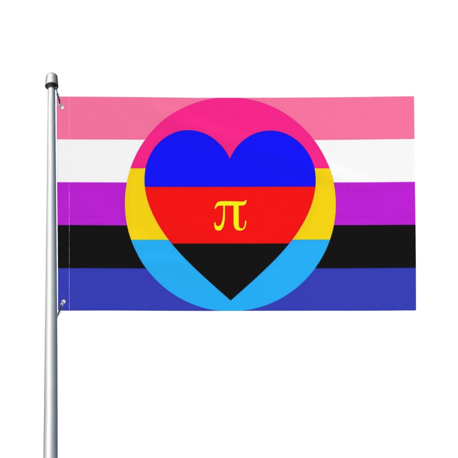 Genderfluid Pansexual Polyamory Pride Flag Welcome Party Outdoor Outside Decorations Picks Home House Garden Yard Decor 3 X 5 Ft Large Flag