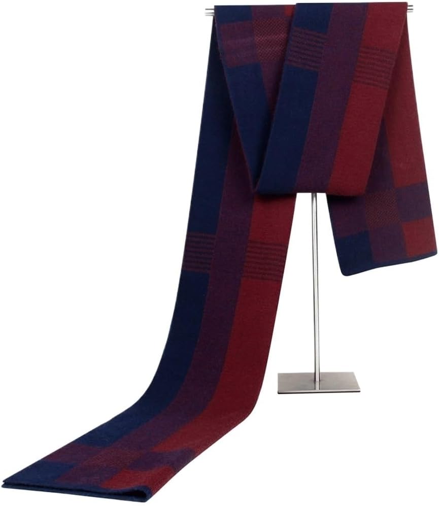 Middle aged and elderly business and leisure knitted blended men's scarf imitation cashmere