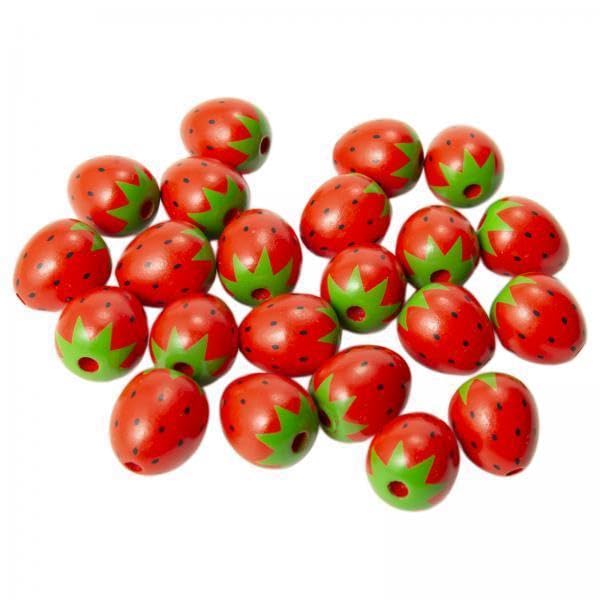 SNAPPSY 4x30pcs Handmade Lampwork Strawberry Beads Smooth Loose Spacer DIY Crafting-picture-30