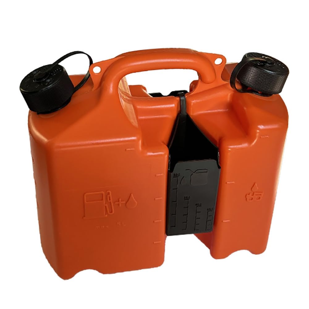 00008810113 Contenedor de combustible con boquilla de control inteligente a prueba de derrames, contenedor de combustible de tambor combinado de 5 L con extensor de boquilla adicional y kit de