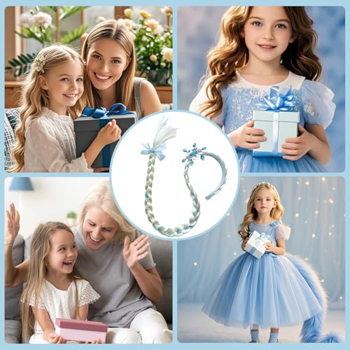 Rapunzel Perücke Prinzessin Kinder Perücke, Verkleidung, Zöpfe Haar Extensions, Haarzubehör für Mädchen und Kinder, für Karneval Haloween Party