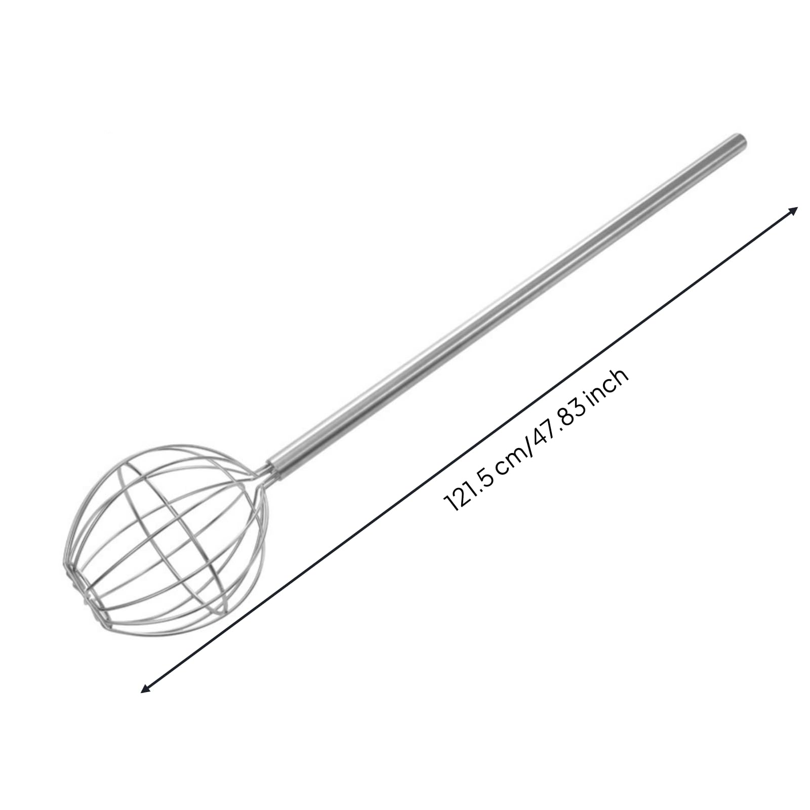 de Acero Inoxidable Manual Varilla de Cocina de Huevos Acero 304 sin Electricidad Ligero y Estable Adecuado para Mezclar y Emulsionar en Hogar y Taller Gastronómico, 48 Pulgadas