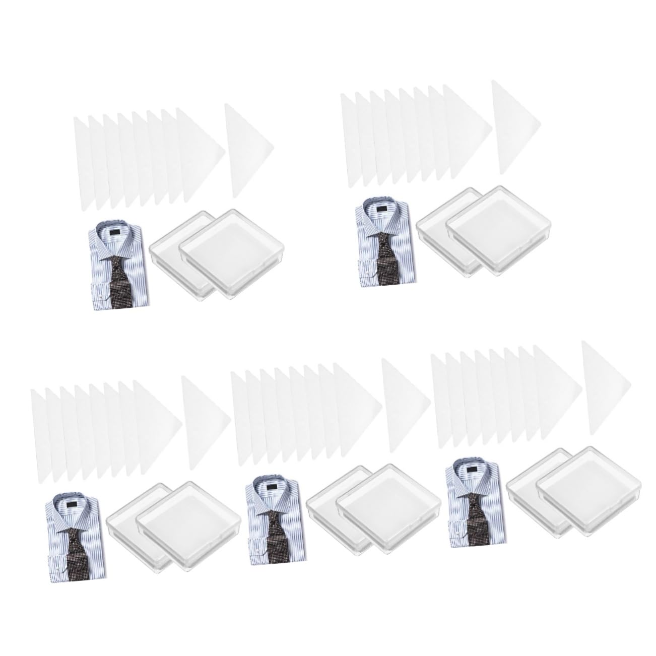 SHERCHPRY 300piezas Pegatinas Adhesivas Para Cuello De Camisa Soporte Transparente Para Camisas Estabilizadores De Cuello Varillas De Pvc Para Hombres y Mujeres