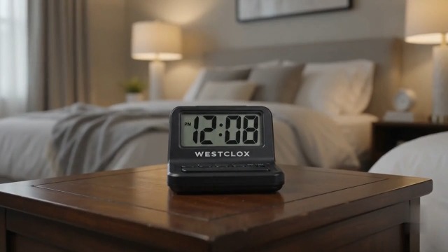 Amazon.com: Westclox LCD Digital Bedside Alarm Clock with White