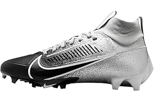 Mens Nike Vapor Edge Pro 360 2 Football Cleats Metallic Silver/White-Light Smoke Grey-Black Size 14