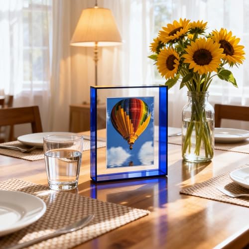 Mutellstory Acryl-Bilderrahmen, 12,7 x 17,8 cm, Neonfarben, schwebender Fotorahmen für Wandhalterung und Tischplatte, dekorativ… – Ansicht 5