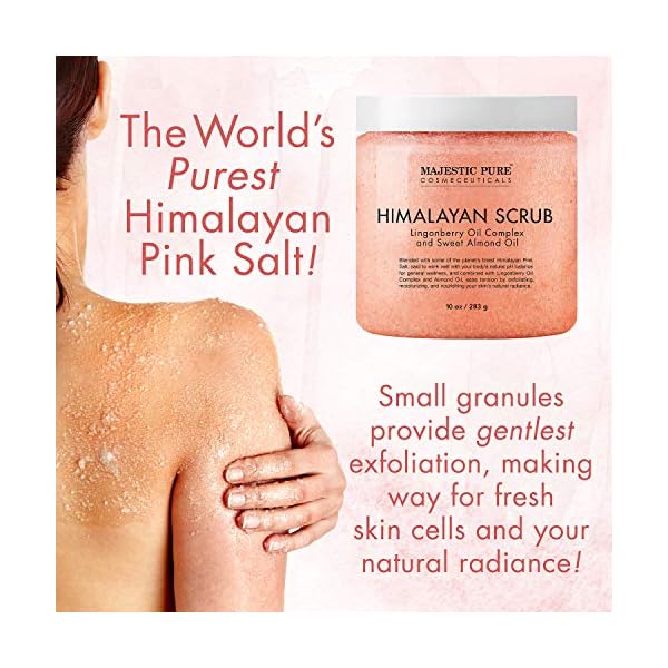 Himalayan Salt Body Scrub with Lingonberry, Exfoliating Salt Scrub to Exfoliate & Moisturize Skin, Deep Cleansing for Women and Men - 10 oz