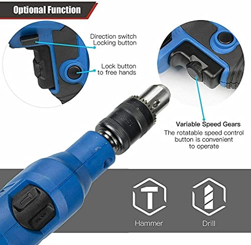 850W 230V Heavy Duty Electric Rotary Hammer Drill Impact Driver Bit Set 3000 RPM with Depth Gauge, Powerful Variable Speed Drill for Drilling Steel Masonry Concrete Wood 3 850W 230V Heavy Duty Electric Rotary Hammer Drill Impact Driver Bit Set 3000 RPM with Depth Gauge, Powerful Variable Speed Drill for Drilling Steel Masonry Concrete Wood - Image 3