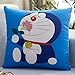 Fundas de cojín Suaves Fundas de Almohada de Pana para sofá Cama Funda de Almohada Decorativa para el hogar con Rayas de maíz 45x45 para sofá-45 * 45 cm, 2 Piezas_Doraemon