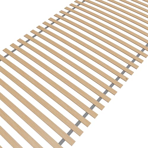 Rollrost 120x200, 28 Latten, Blauer Engel Zertifiziert, fertig montiert und gerollt, Traglast 130kg, Ergonomischer Lattenrost 120 x 200 cm aus Buchenholz – Bild 3