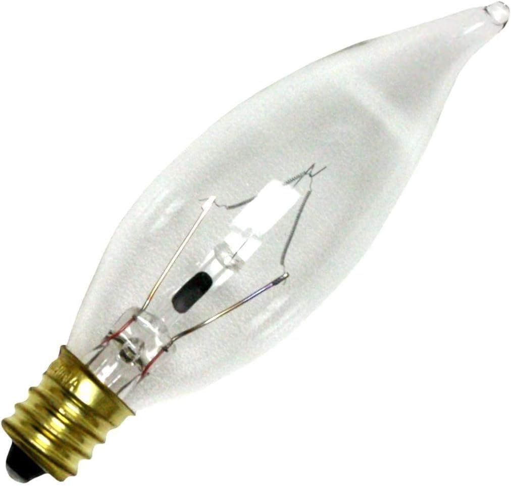 Bulbrite Incandescent CA8 Candelabra Screw Base (E12) Light Bulb, 15 Watt, Clear