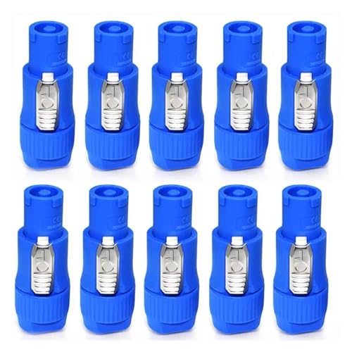 Enchufe de alimentacion NAC3FCA de 20A con bloqueo de seguridad de 3 pines azul en pack de 10