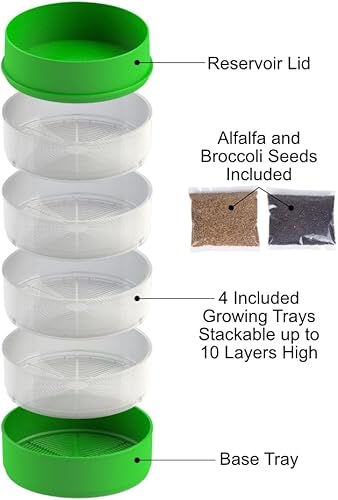 Miniatura 8 de Deluxe 4 bandejas para el cultivo en el hogar de brotes de semillas de VICTORIO VKP1200