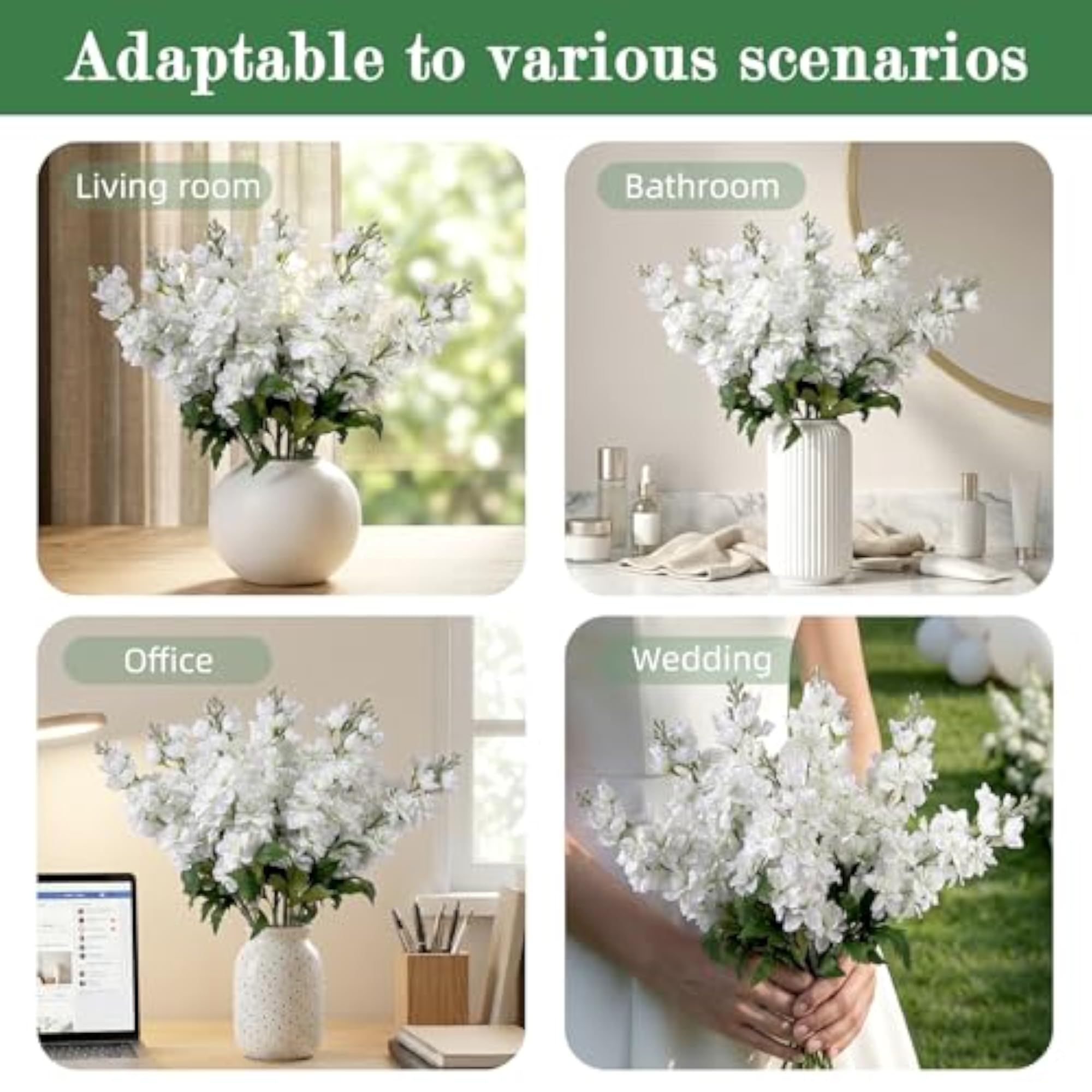 23.6" Long Stem Artificial Delphinium Flowers
