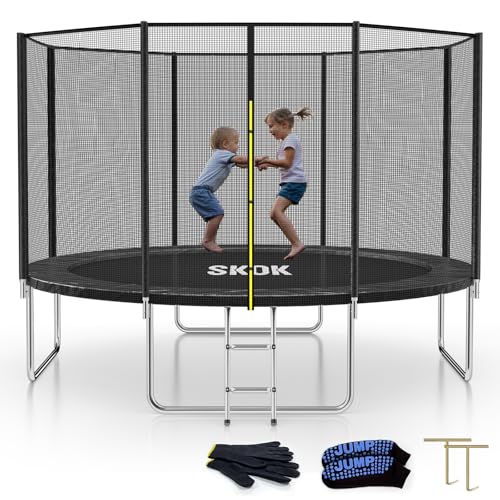 Image of SKOK Trampoline for Kids,400LBS Outdoor Trampoline with Net-ASTM Approved Trampoline for Children and Adults