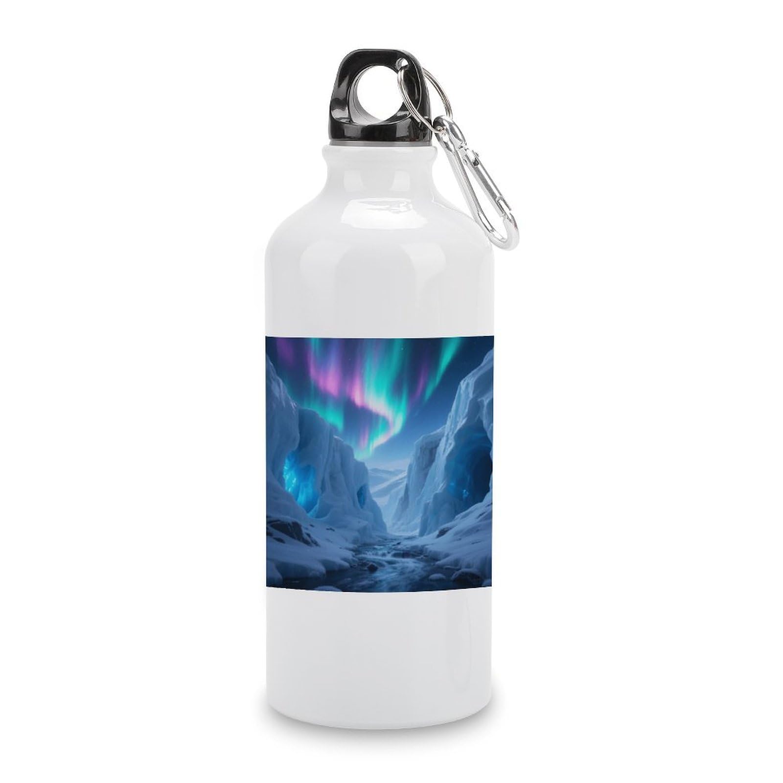 Fekiloot Style Glacier Canyon Aluminum Water Bottle Travel Tumbler Reusable Lightweight Outdoor Sports Water Bottles For Gym Sports Camping Hiking Fishing600ml