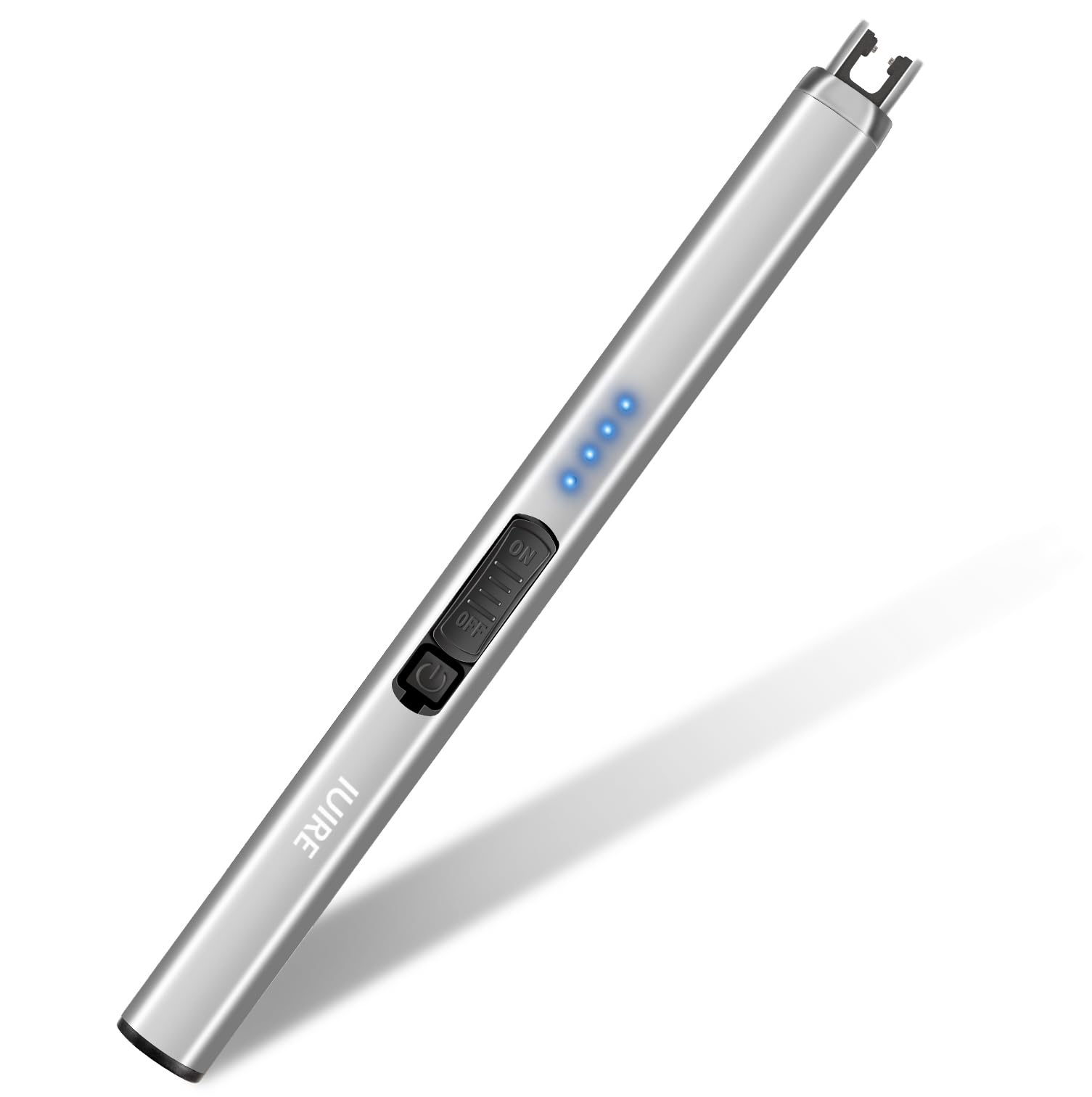 Candle Lighters Electronic Arc Windproof Flameless USB Rechargeable Lighter (1 Pack - Silver)