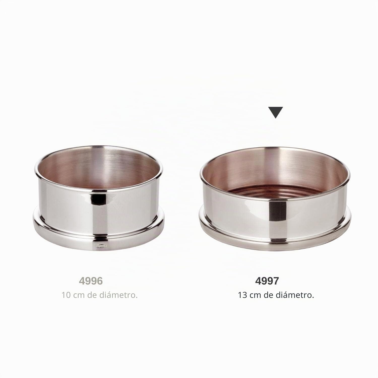 EDZARD Posavasos Derby, Plateado, Suelo de Madera, diámetro 13 cm