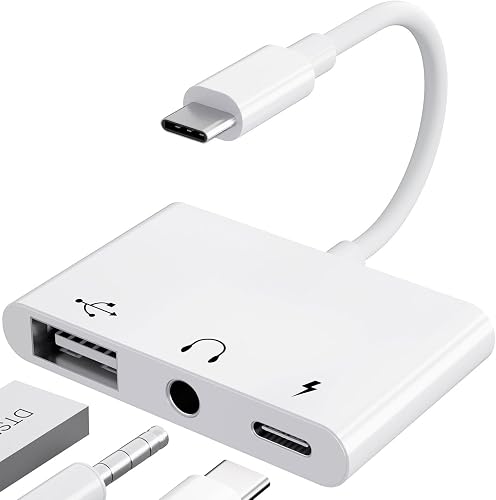 【3 en 1】 Adaptateur USB C Jack 3,5 mm avec 60W Charge Rap…