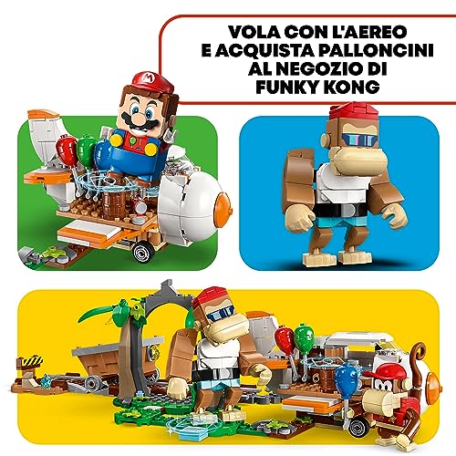 Super Mario Pack di Espansione Corsa nella Miniera di Diddy Kong con Aereo Giocattolo e 4 Personaggi, Giochi per Bambini e Bambine per Costruire un Livello del Videogioco, Idea Regalo 71425 - Lego - Immagine 4