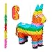 Produktbild 3 TLG. Pinata Set Lama, Pinatastab mit Augenmaske, Piniata für Kinder, Stock & Augenbinde, Esel Piñata ungefüllt, bunt