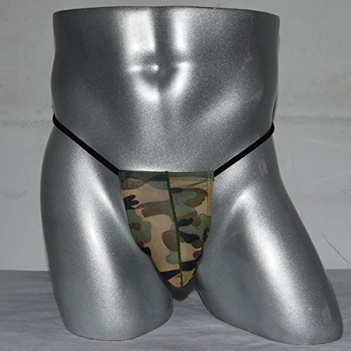 Men's Camouflage String Thongs Bulge Pouch T-Back Underwear Mini Bikini Pants2