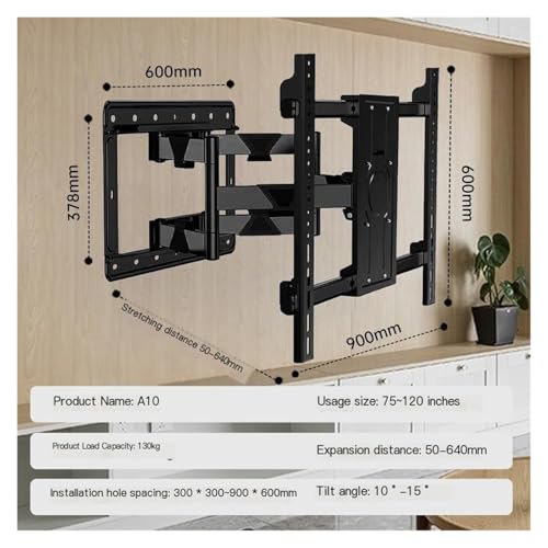 Support mural pour téléviseur extensible orientable pour une soirée cinéma