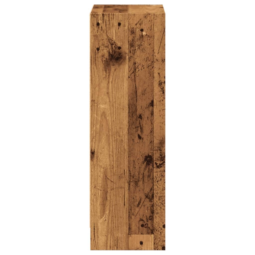Bücherregal Altholz-Optik 40x24x76 cm Holzwerkstoff freistehend mit offenen Fächern, platzsparend als Regalsystem, Aufbewahrung für Bücher, Büro, Wohnzimmer, Kinderzimmer, Homeoffice