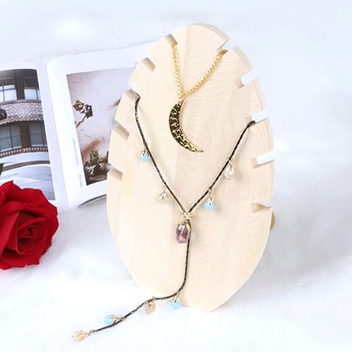 Miniatura 5 de Fydun Wooden Standing Necklace Display Rack Plate Rack MultI Necklace Rack Small Wide Range Of Uses (S (20x12.5x7cm7.9x4.9x2.8in))